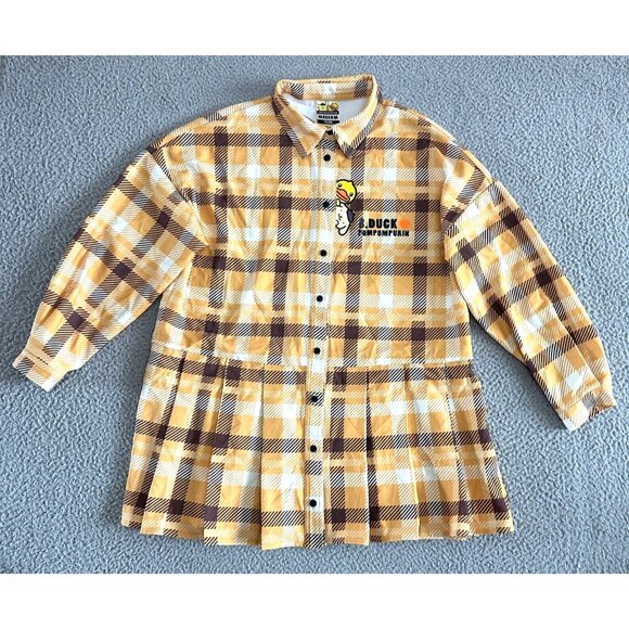 B.Duck Pompompurin Jacket Kawaii Sanrio Plaid Pleated Oversized - Picture 1 of 16